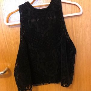 Black Free People Velvet Top